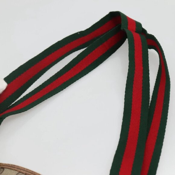 GUCCI GG Supreme Web Sherry Line Bag PVC Beige Green Red 39 02 003 Auth BD1278 - Picture 9 of 16